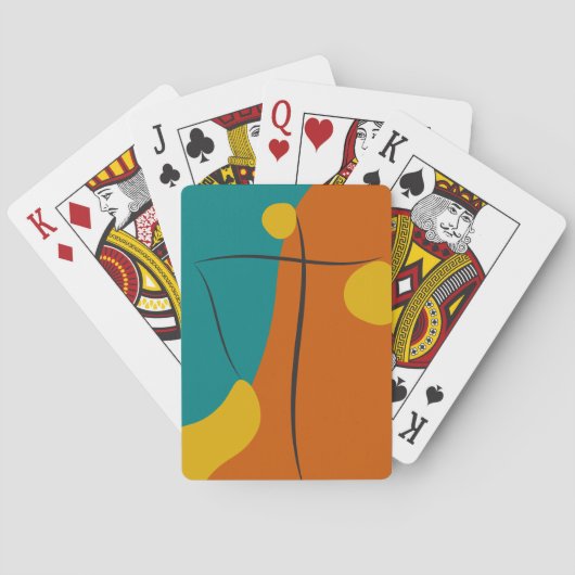 レトロ抽象芸術調和 トランプ (裏面)