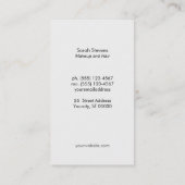 レトロ抽象芸術金ゴールドメイクアップアーティストアールデコ美しい 名刺 (裏面)