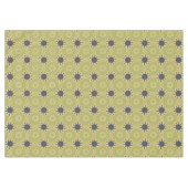 レトロ抽象芸術黒と黄色の花のパターン テーブルクロス (正面(横))