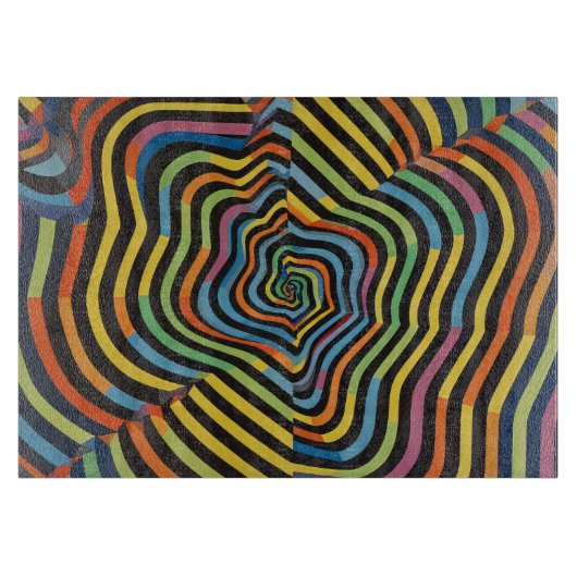 レトロ抽象芸術 カッティングボード (正面)