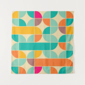 レトロ抽象芸術：シームレスなデザイン。 タペストリー (正面(横))