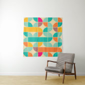 レトロ抽象芸術：シームレスなデザイン。 タペストリー (インサイチュ(横))