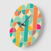 レトロ抽象芸術：シームレスなデザイン。 ラージ壁時計 (傾斜)