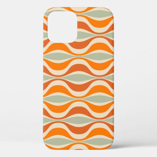 レトロ抽象芸術: 50s~60sシームレスなスタイル Case-Mate iPhoneケース (裏面)