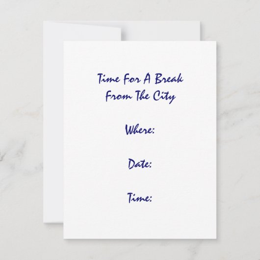 レトロ招待状サマーハウス~ビーチホームパーティー 招待状 (裏面)