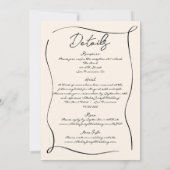 レトロ描が自分の中で可愛結婚い 招待状 (裏面)