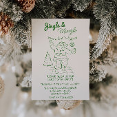 レトロ描ジングル&ミングルクリスマスサンタパーティー 招待状