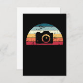 レトロ撮影サンセットヴィンテージ写真家サンル サンキューカード (正面/裏面)