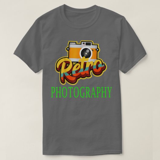 レトロ撮影日ギフトカメラ写真家 Tシャツ (デザイン正面)