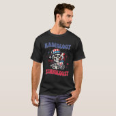 レトロ放射線技師スケルトンX線技術4 Tシャツ (正面フル)