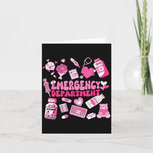 レトロ救急室 バレンタイン 看護師 W カード (正面)