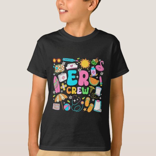 レトロ救急隊 夏休み救急科 Tシャツ (正面)