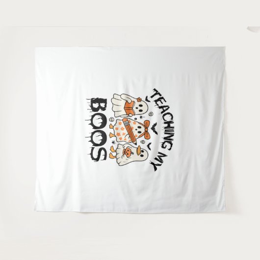 レトロ教えズマイボスハロウィーン タペストリー (正面(横))