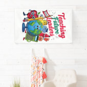 レトロ教え未来指導者先生学校 横断幕 (インサイチュ)