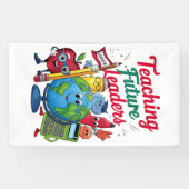 レトロ教え未来指導者先生学校 横断幕 (横)