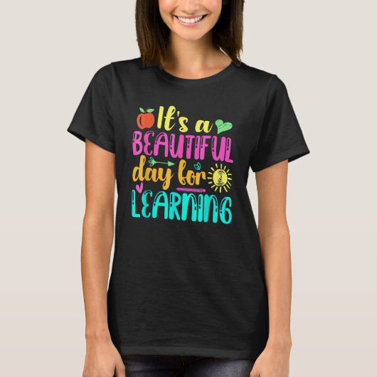 レトロ教師のための美しい学習の日 Tシャツ (正面)