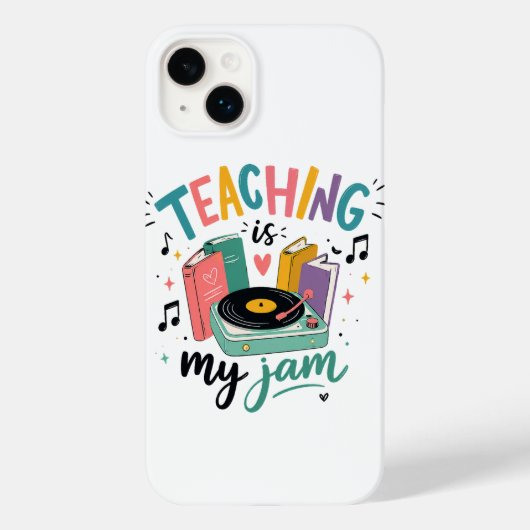レトロ教師は私のジャムビニールレコード先生 Case-Mate iPhoneケース (裏面)
