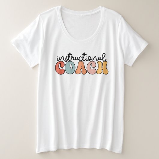 レトロ教育コーチ教育コーチ プラスサイズTシャツ (デザイン正面)
