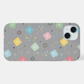 レトロ散乱原子星爆発パターン iPhoneケース (裏面横)