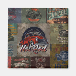 レトロ数々のカラーカー マグネット