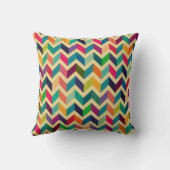 レトロ数々のカラー山形ジグザグヴィンテージトレンディー クッション (裏面)