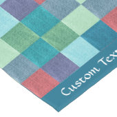 レトロ数々のカラー市松模様にキルト正方形パターン ショートテーブルランナー (コーナー)