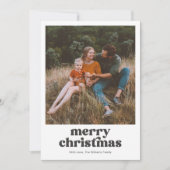 レトロ数々のフォトクリスマスカード シーズンカード (正面)