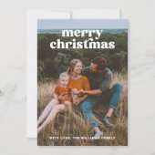 レトロ数々のフォトクリスマスカード シーズンカード (正面)