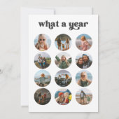 レトロ数々のフォトクリスマスカード シーズンカード (裏面)