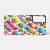 レトロ数々の色の漫画菓子 SAMSUNG GALAXYケース (裏面横)