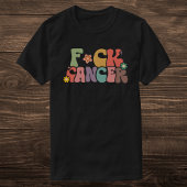 レトロ数々の色フローラF*ckがんはっきりした引用文 Tシャツ