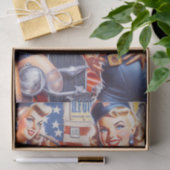 レトロ整備士のピンアップ 薄葉紙 (ギフト)