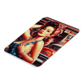 レトロ整備士ガール マグネット (左側)