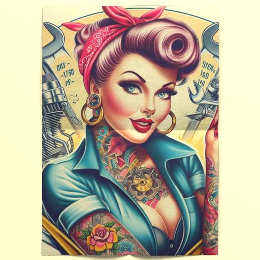 レトロ整備士ガール 薄葉紙