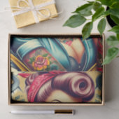 レトロ整備士ガール 薄葉紙 (ギフト)