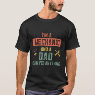 レトロ整備士ギフト男性整備士パパギフトDから Tシャツ