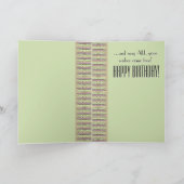 レトロ文字列アート(パーソナライズされた誕生日あいさつ) カード (内部)