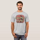 レトロ文字通り金属を掘る!金属検出 Tシャツ (正面フル)