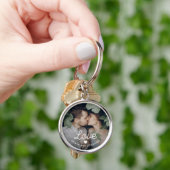 レトロ文字 | Love withハートと写真 キーホルダー (手)