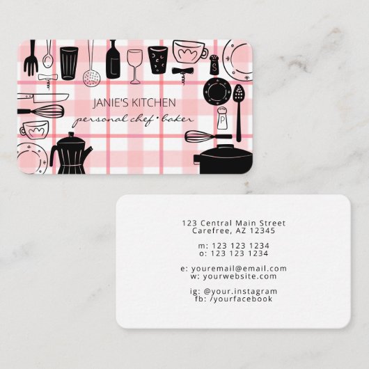 レトロ料理器具 名刺 (正面/裏面)