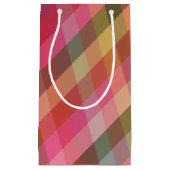 レトロ斜めクリスマスプレッドキュートホリデ名門私立校風のー スモールペーパーバッグ (正面)