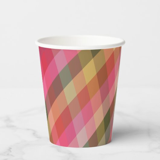 レトロ斜めクリスマスプレッドキュートホリデ名門私立校風のー 紙コップ (裏面)