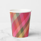 レトロ斜めクリスマスプレッドキュートホリデ名門私立校風のー 紙コップ (左)