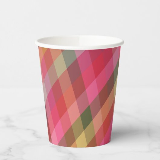 レトロ斜めクリスマスプレッドキュートホリデ名門私立校風のー 紙コップ (左)