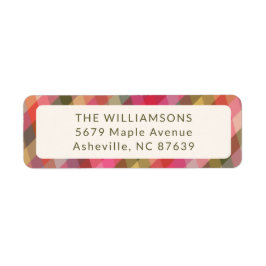 レトロ斜めクリスマスプレッドキュート差出人住所 ラベル