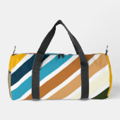 レトロ斜ストライプ線 ダッフルバッグ (裏面)