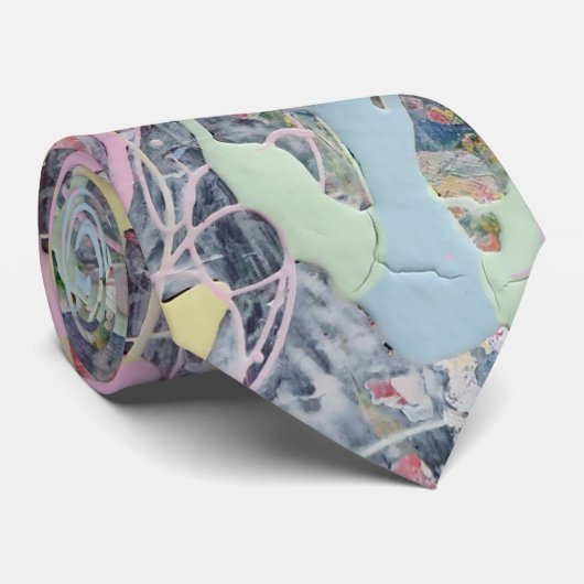 レトロ新しいアートデコインスパイアパステル抽象芸術 ネクタイ (ロール)