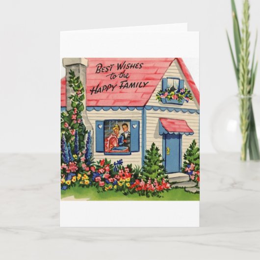 レトロ新生児グリーティングカード カード (正面)