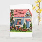 レトロ新生児グリーティングカード カード (黄色い花)