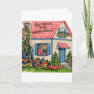 レトロ新生児グリーティングカード カード